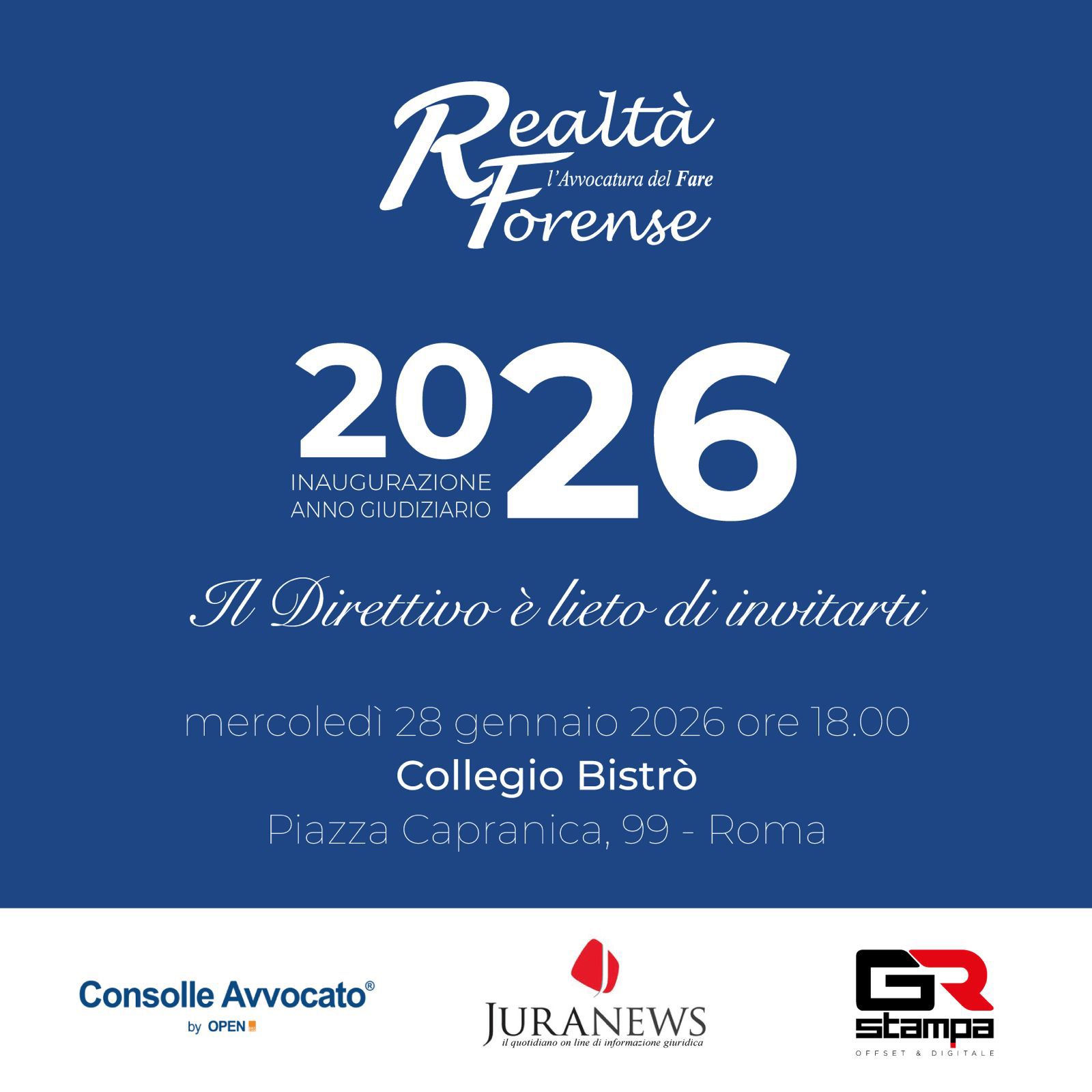 Inaugurazione anno giudiziario 2026