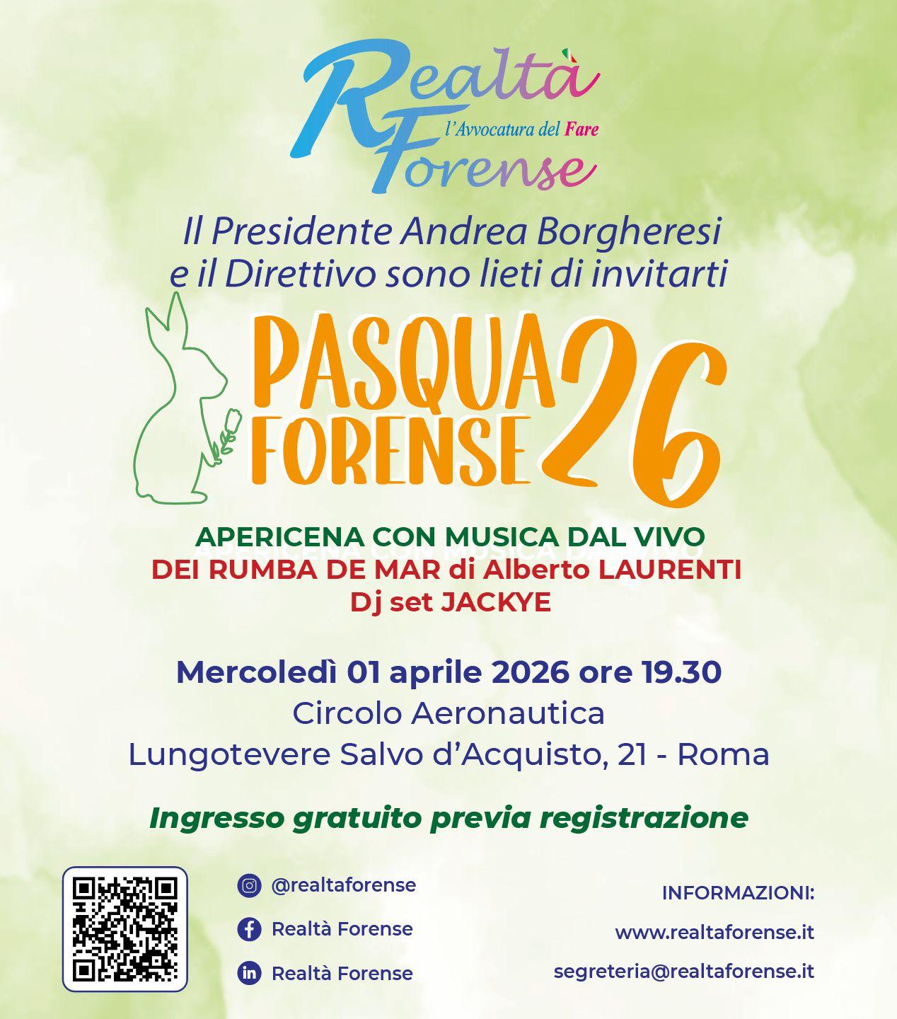 Pasqua Forense 2026