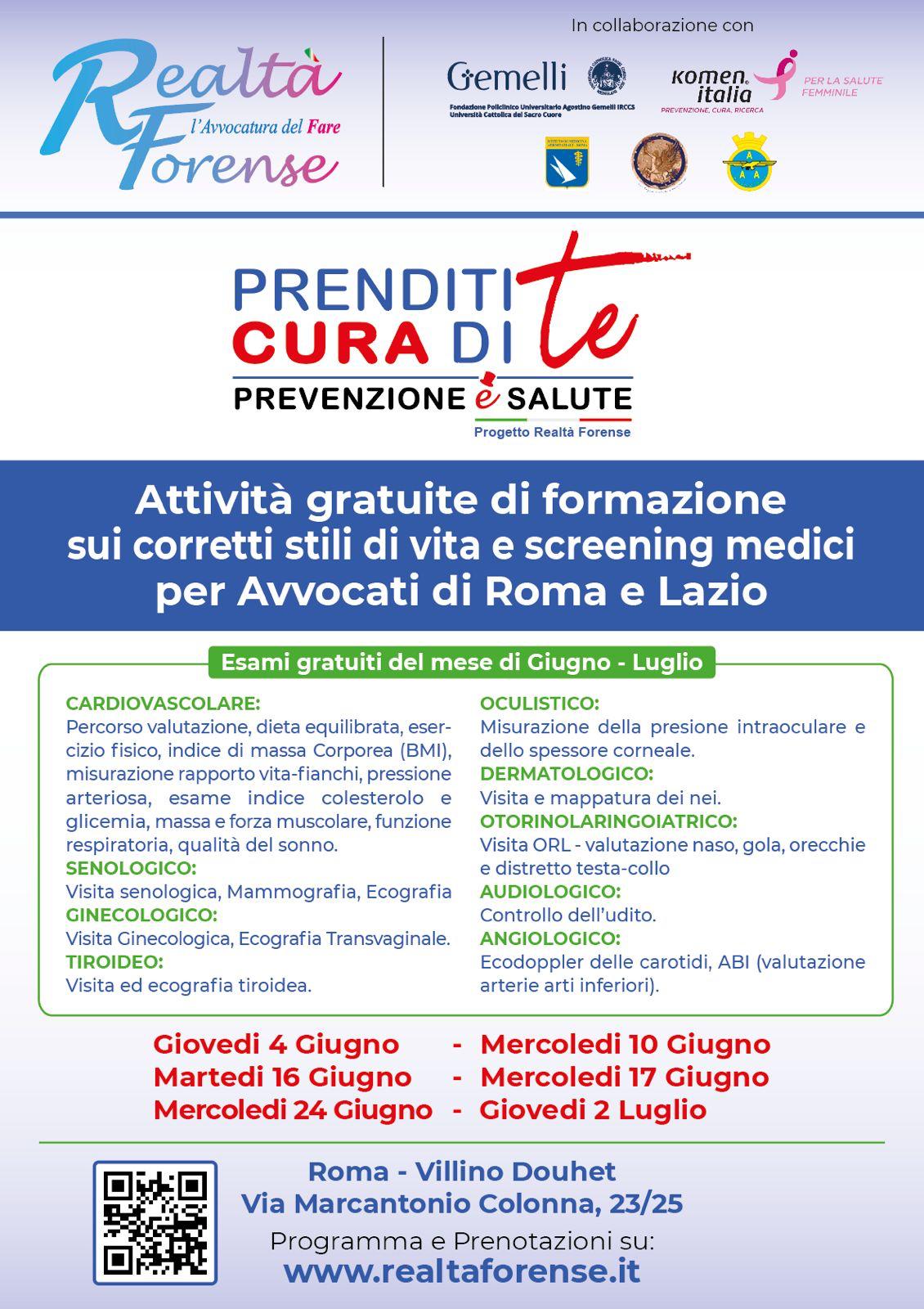 “PRENDITI CURA DI TE - Prevenzione è Salute”